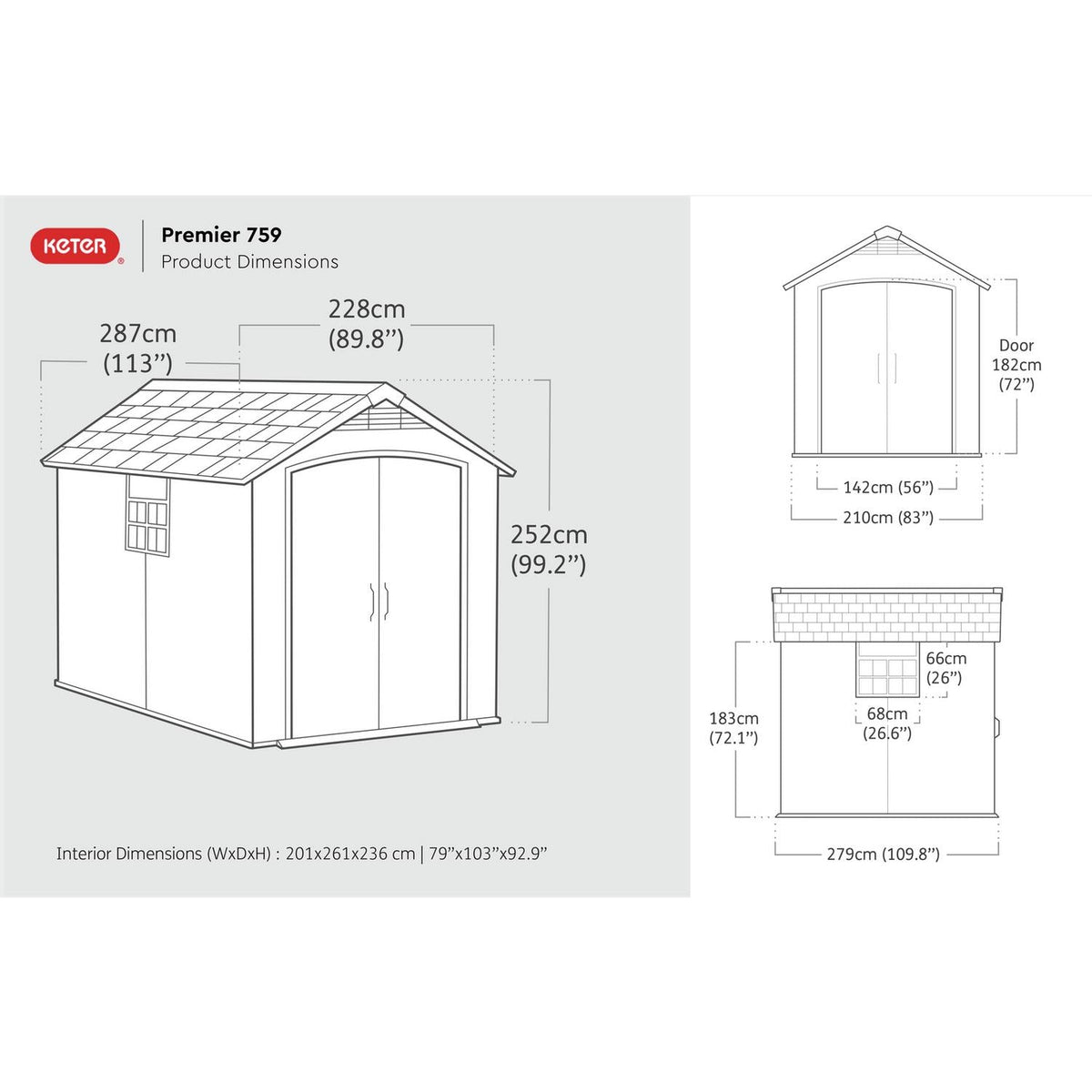 Premier Apex Shed 7.5 × 9 ft