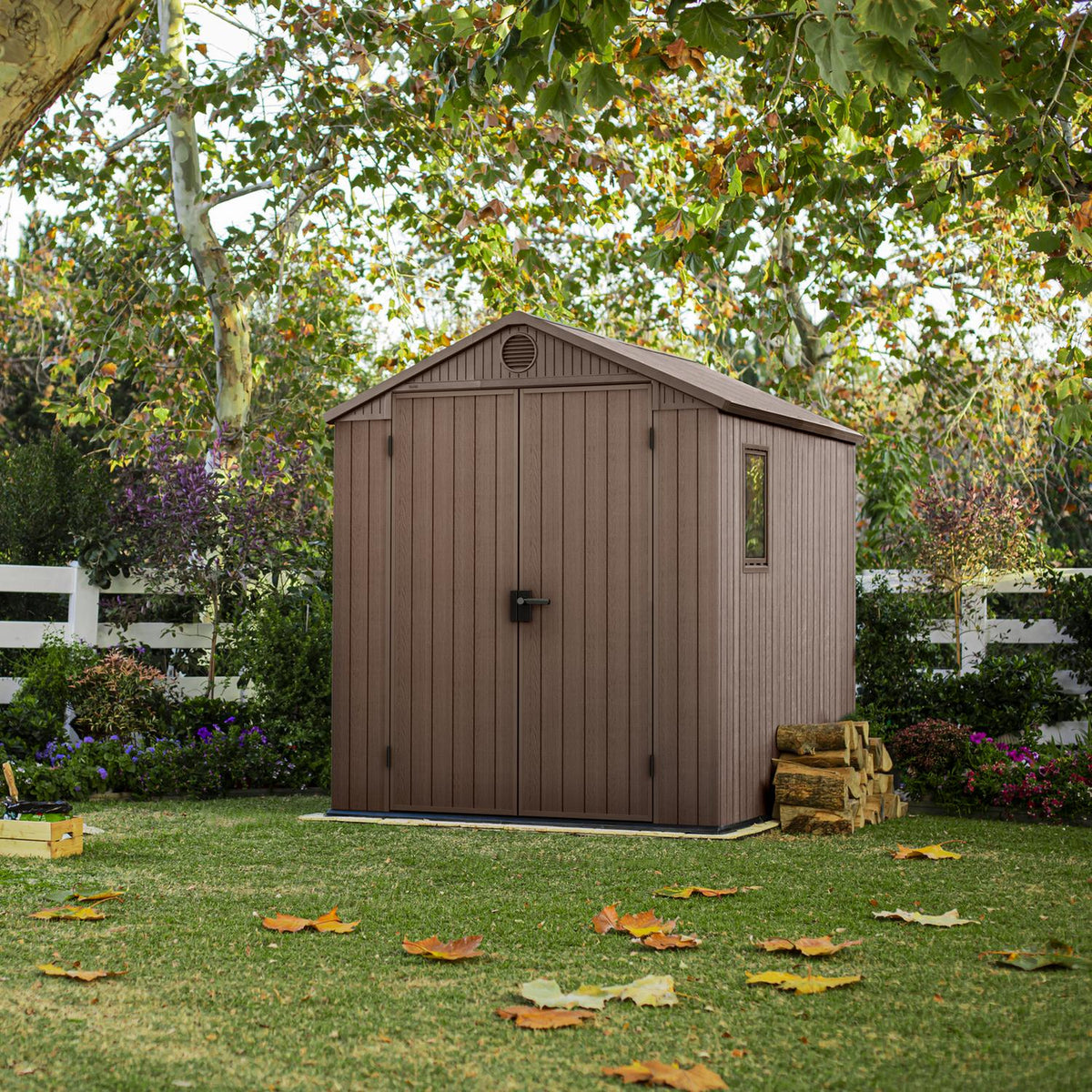 Darwin Apex Garden Storage Shed 6 × 6 ft Brown