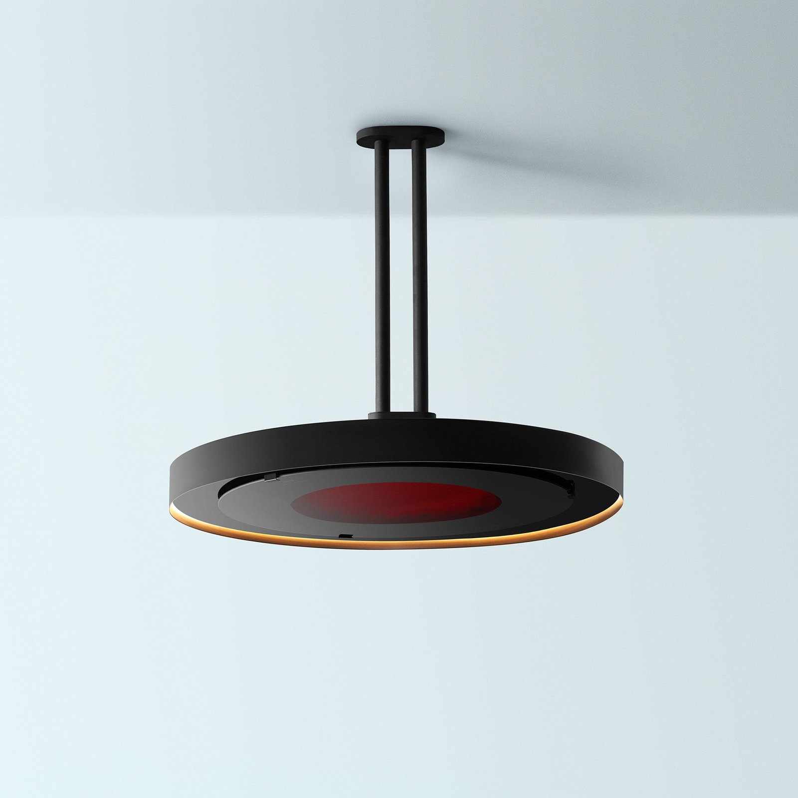 Bromic Eclipse Smart-Heat Electric Patio Heater with Dimmable LED Light, Twin Pole Mount