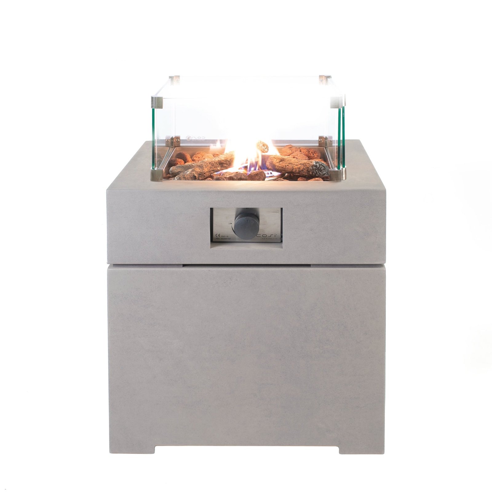 Cosi Cosibrixx 60 Compact Gas Fire Pit, Concrete Effect