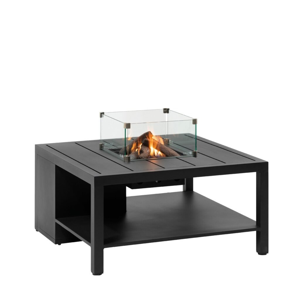Cosi Cosiflow 100 Square Aluminium Gas Fire Pit Table, Anthracite