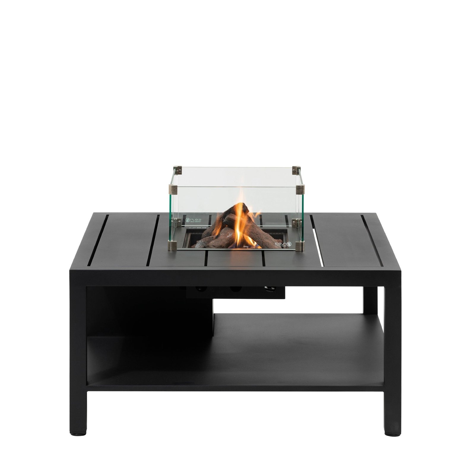 Cosi Cosiflow 100 Square Aluminium Gas Fire Pit Table, Anthracite
