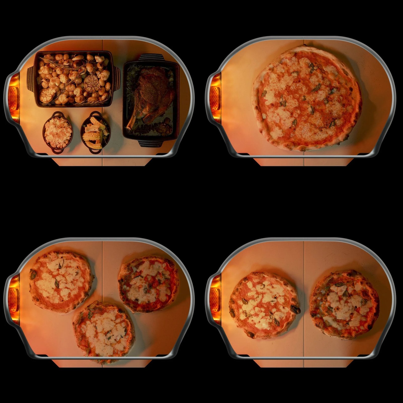 Gozney Extra-Large Multi-Fuel Pizza Oven for Wood, Gas & Charcoal with Digital Display, Bone
