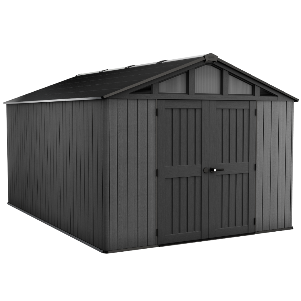 Keter Stronghold 10x15 ft (3 x 4.5 m) Resin Garden Shed with Floor, Grey