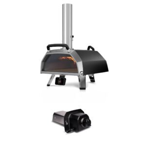 Ooni 17" Multi-Fuel Pizza Oven with Gas Burner and Glass Door, Wood, Charcoal or Gas