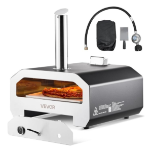 Pizzello 16" Portable Wood & Propane Pizza Oven with Carry Bag, Matt Black